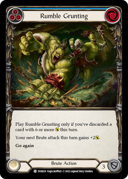 Rumble Grunting (Blue) | Common [Rainbow Foil]