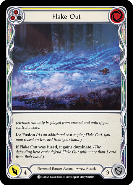 Flake Out (Yellow) | Common [Rainbow Foil] - First Edition