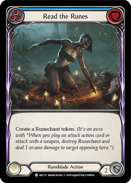 Read the Runes (Blue) | Common [Rainbow Foil] - Unlimited