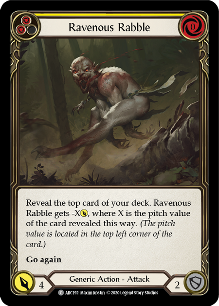 Ravenous Rabble (Yellow) | Common [Rainbow Foil] - Unlimited