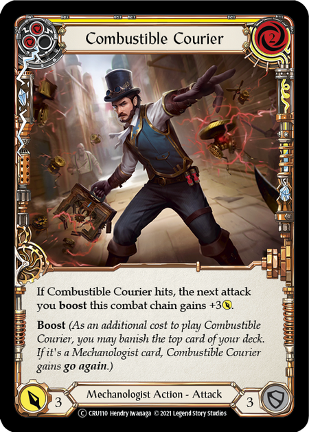 Combustible Courier (Yellow) | Common [Rainbow Foil] - Unlimited