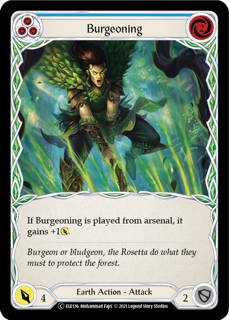 Burgeoning (Blue) | Common [Rainbow Foil] - Unlimited