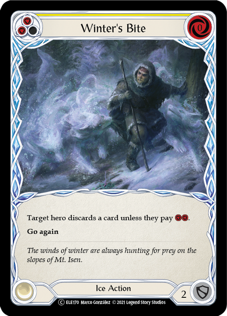 Winter's Bite (Yellow) | Common [Rainbow Foil] - Unlimited