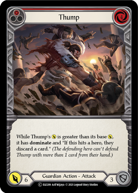 Thump (Red) | Common [Rainbow Foil] - Unlimited