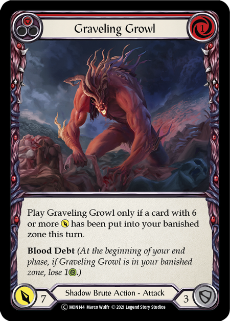 Graveling Growl (Red) | Common [Rainbow Foil] - Unlimited