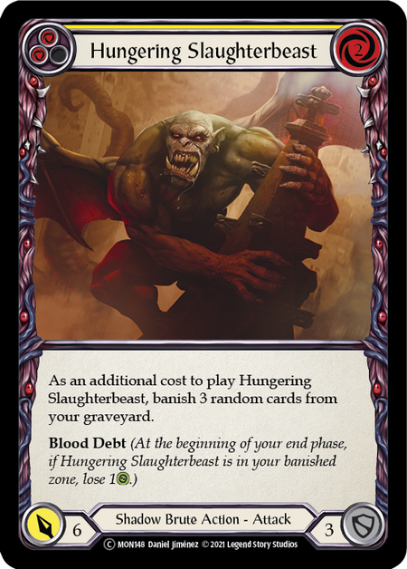 Hungering Slaughterbeast (Yellow) | Common [Rainbow Foil] - Unlimited