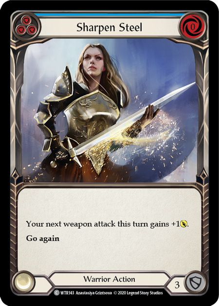 Sharpen Steel (Blue) | Common [Rainbow Foil] - Unlimited